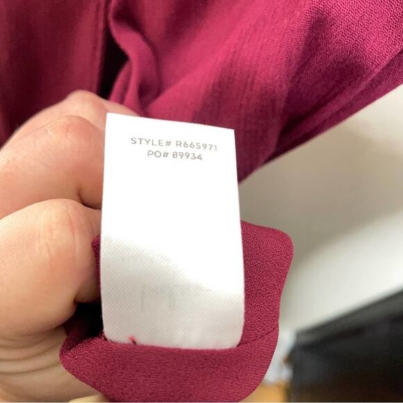 LULU'S Heart of Marigold Burgundy Wrap Maxi Dress Red Maroon Sz M {UU31} - Picture 8 of 8